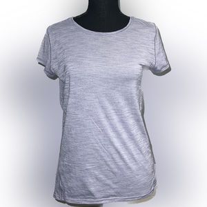 Gray lululemon short sleeve workout shirt